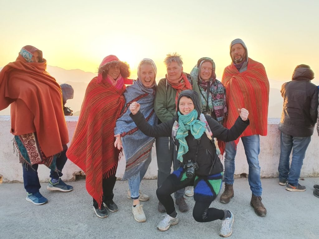 Met de groep in de Himalaya